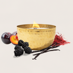 Blackberry & Saffron  l  Solid Brass 14oz Soy Candle