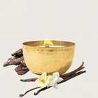 Cashmere Vanilla & Warm Amber  l  Solid Brass 14oz Soy Candle
