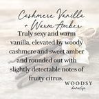 Cashmere Vanilla & Warm Amber  l  Solid Brass 14oz Soy Candle