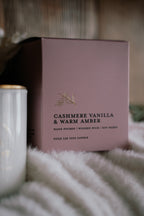 Cashmere Vanilla & Warm Amber | Gold Lid & Boutique Box 12oz Candle