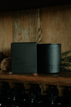 Driftwood & Vetiver -12oz | Black Lid Boxed Candle