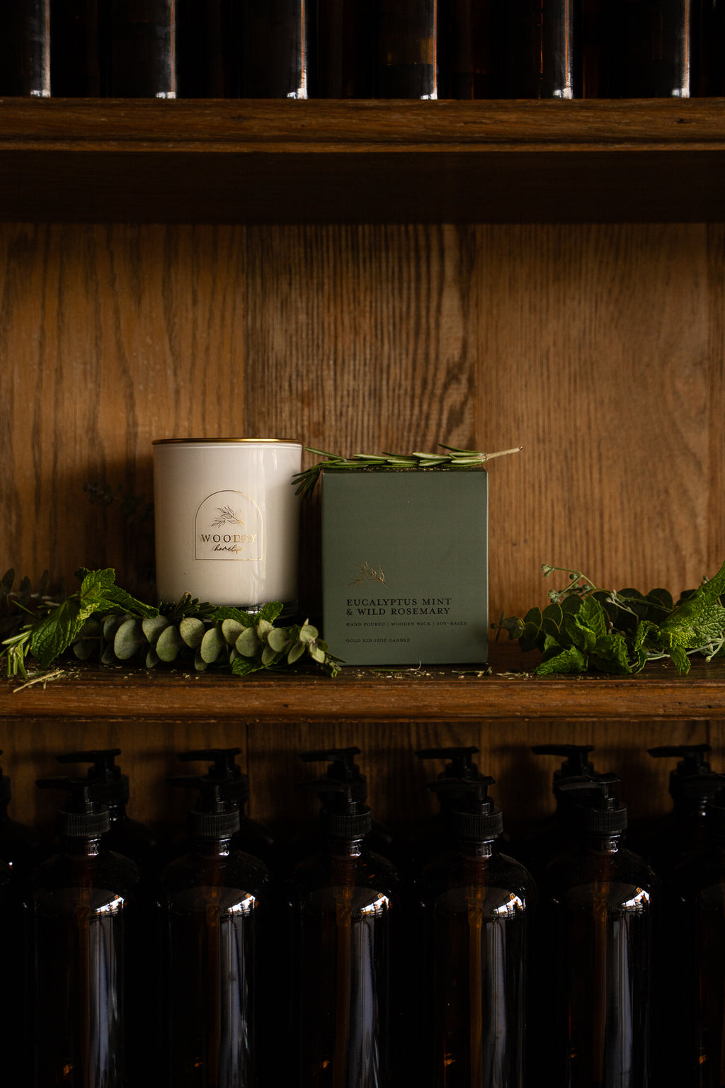 Eucalyptus Mint & Wild Rosemary   l Gold Lid Candle & Boutique Box