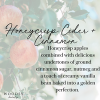 Honeycrisp Cider/Cinnamon Vintage Watercolor Candle /12oz/ Wood Wick