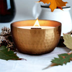 Maple Cream & Chai   l  Solid Brass 14oz Soy Candle