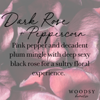 Dark Rose & Peppercorn  l  Solid Brass 14oz Soy Candle