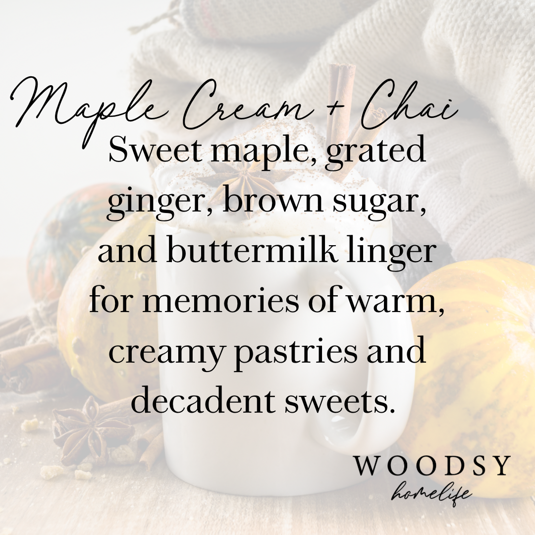 Maple Cream & Chai   l  Solid Brass 14oz Soy Candle