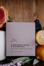 Flowering Lilac & Patchouli / Gold Lid Jar-12oz/ Wooden wick/ Pure Soy Candle