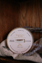 French Linens & Lavender  l  Solid Brass 14oz Soy Candle
