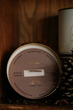 Maple Cream & Chai   l  Solid Brass 14oz Soy Candle