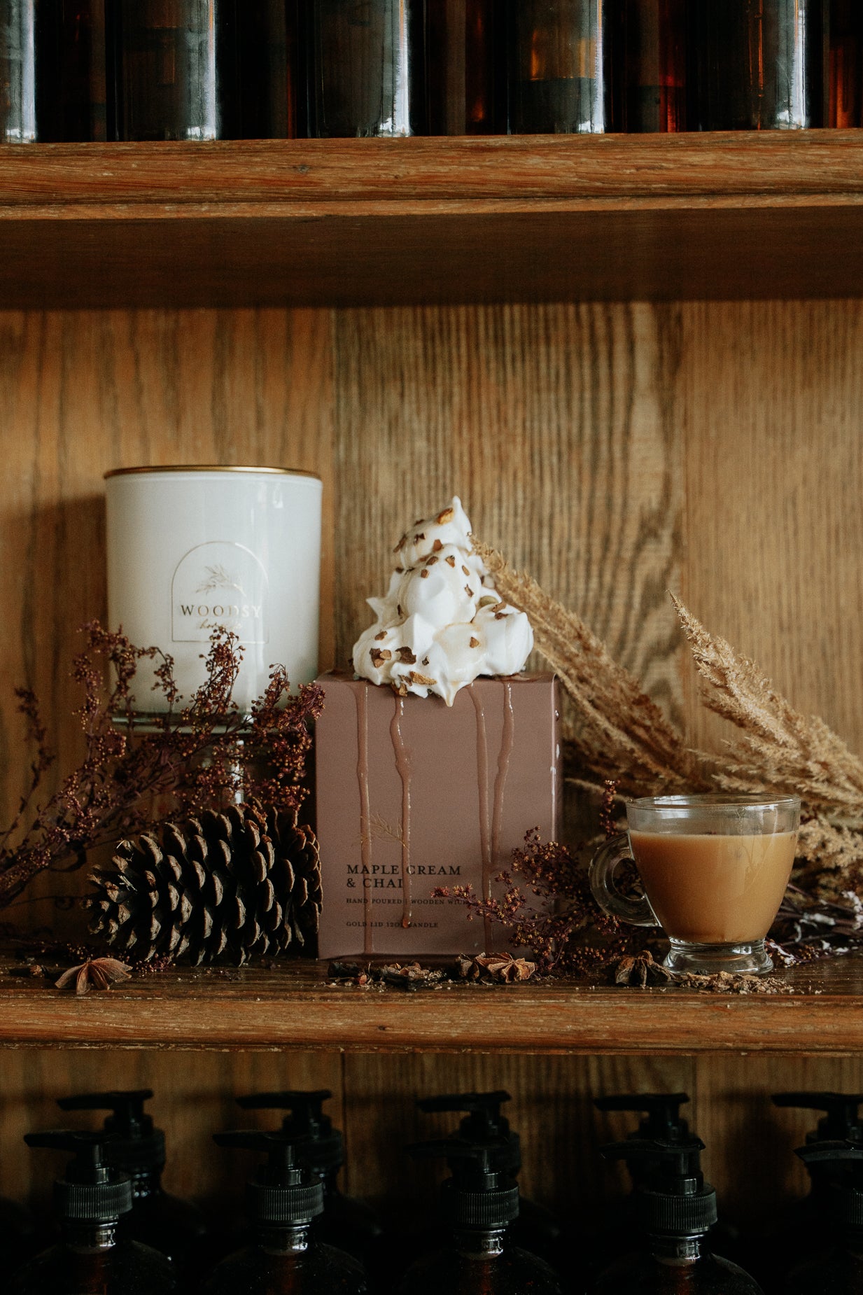 Maple Cream & Chai l Gold Lid Candle & Boutique Box
