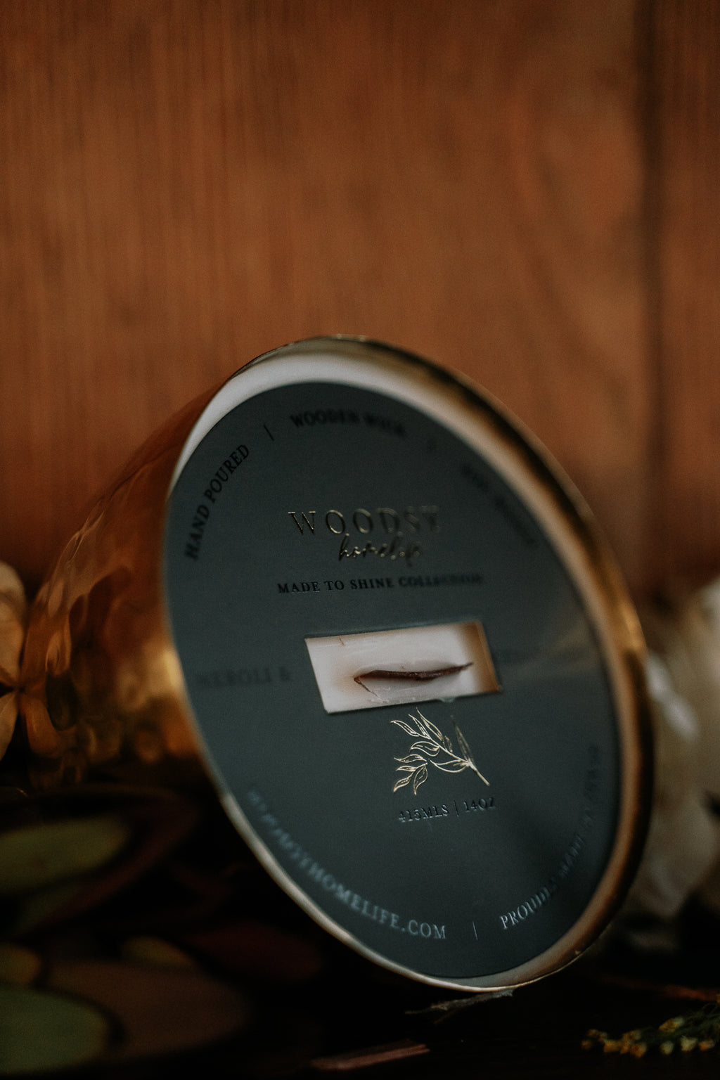 Neroli & Cedarwood   l  Solid Brass 14oz Soy Candle