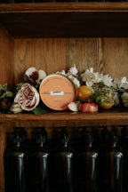 Peony Blossoms & Nectarine  l  Solid Brass 14oz Soy Candle