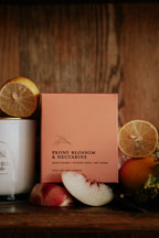 Peony Blossom & Nectarine l Gold Lid Candle & Boutique Box