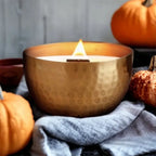 Pumpkin & Persimmons  l  Solid Brass 14oz Soy Candle