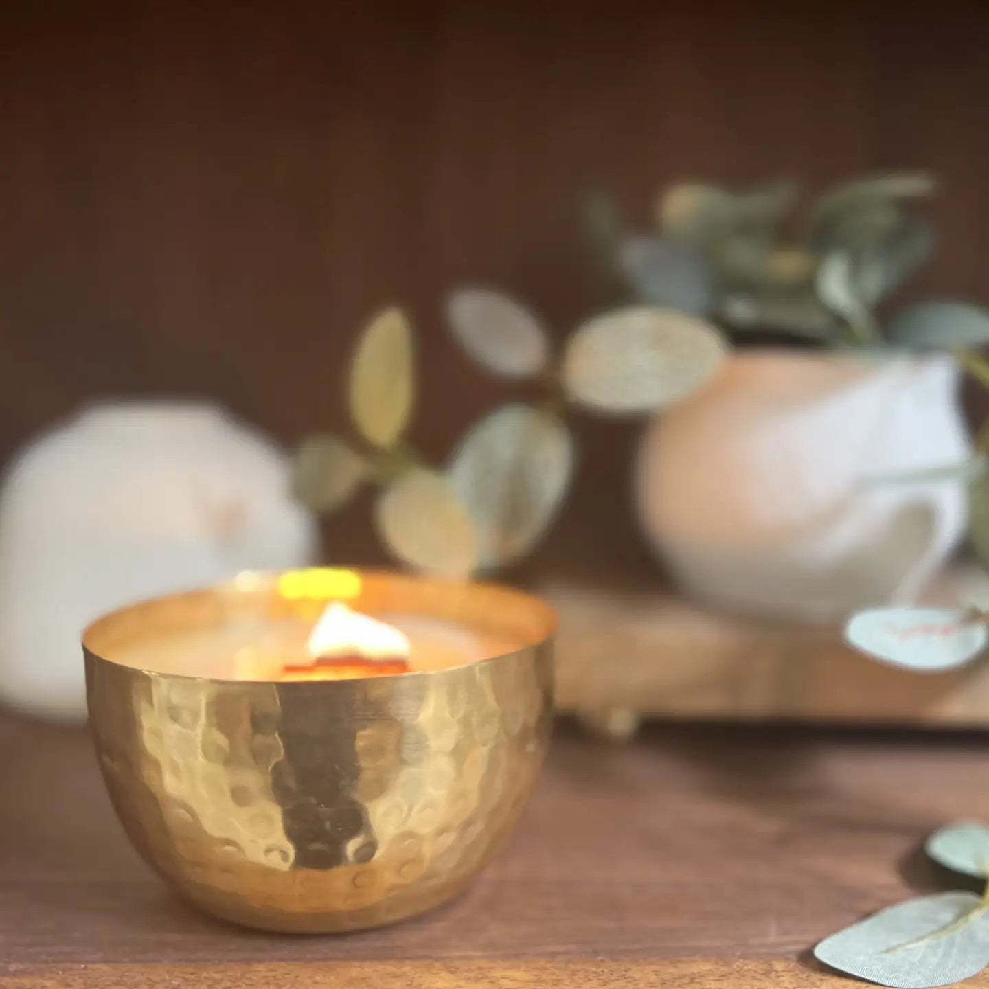 Pumpkin & Persimmons  l  Solid Brass 14oz Soy Candle