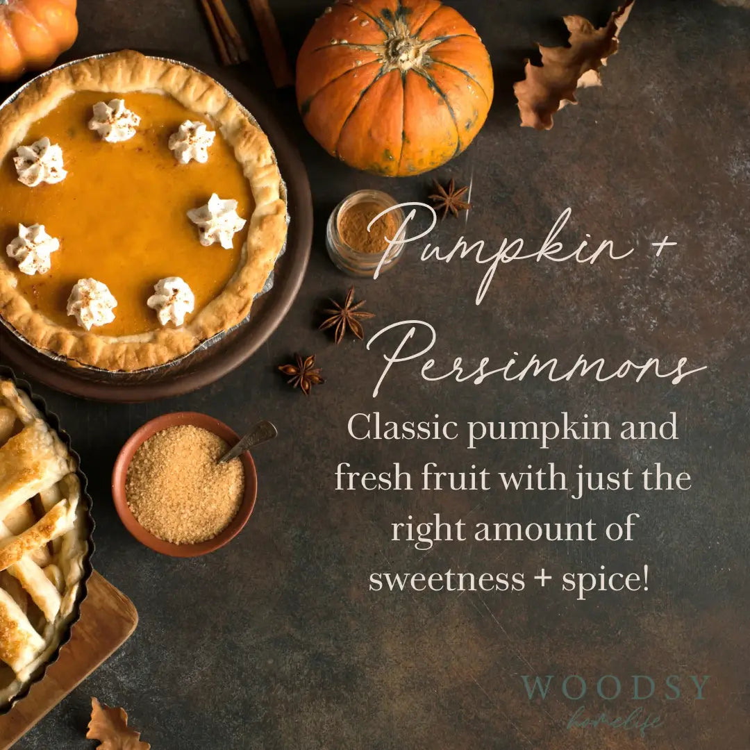 Pumpkin & Persimmons  l  Solid Brass 14oz Soy Candle
