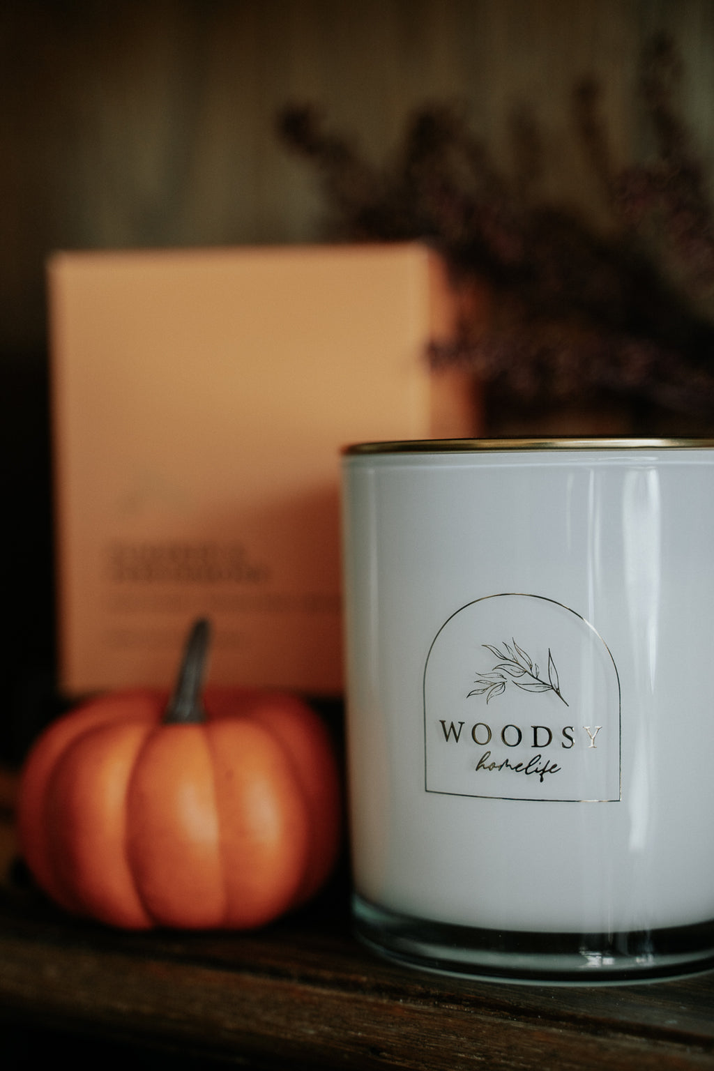 Pumpkin & Persimmons l Gold Lid Candle & Boutique Box