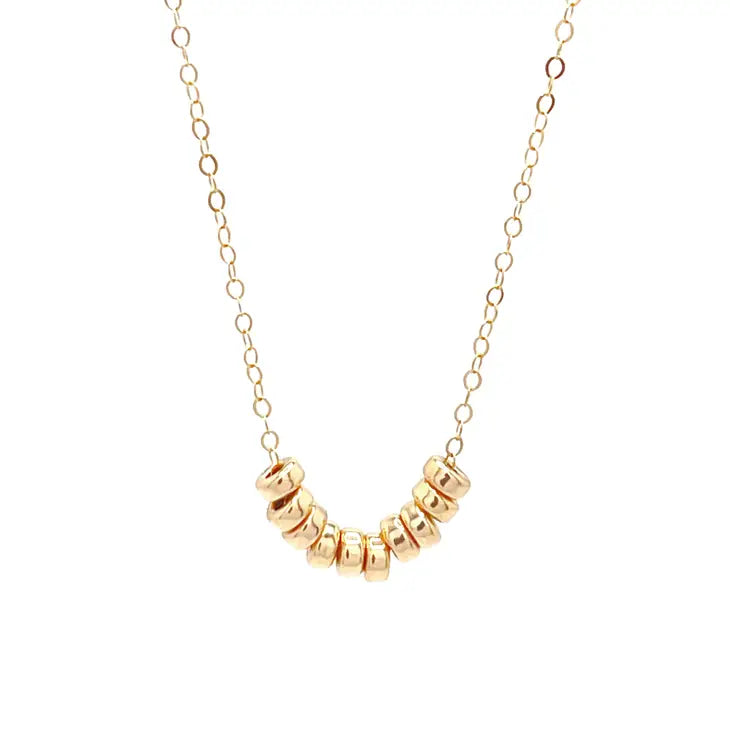 Roundel Bead Necklace - 14k Gold