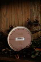Sandalwood & Cloves  l  Solid Brass 14oz Soy Candle