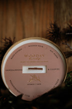 Sandalwood & Cloves  l  Solid Brass 14oz Soy Candle