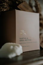 Santal & Shea Butter l Gold Lid Candle & Boutique Box