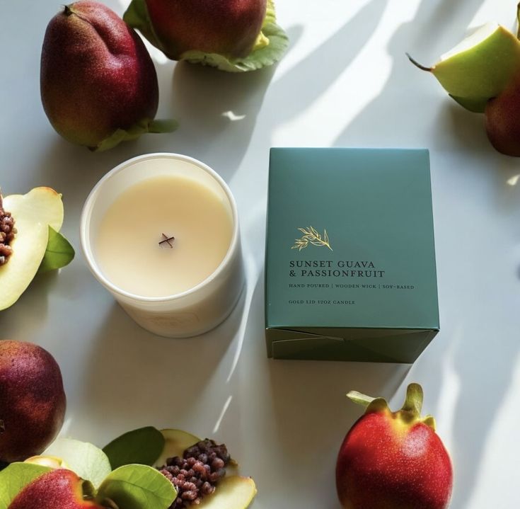 Sunset Guava & Passionfruit l Gold Lid Candle & Boutique Box