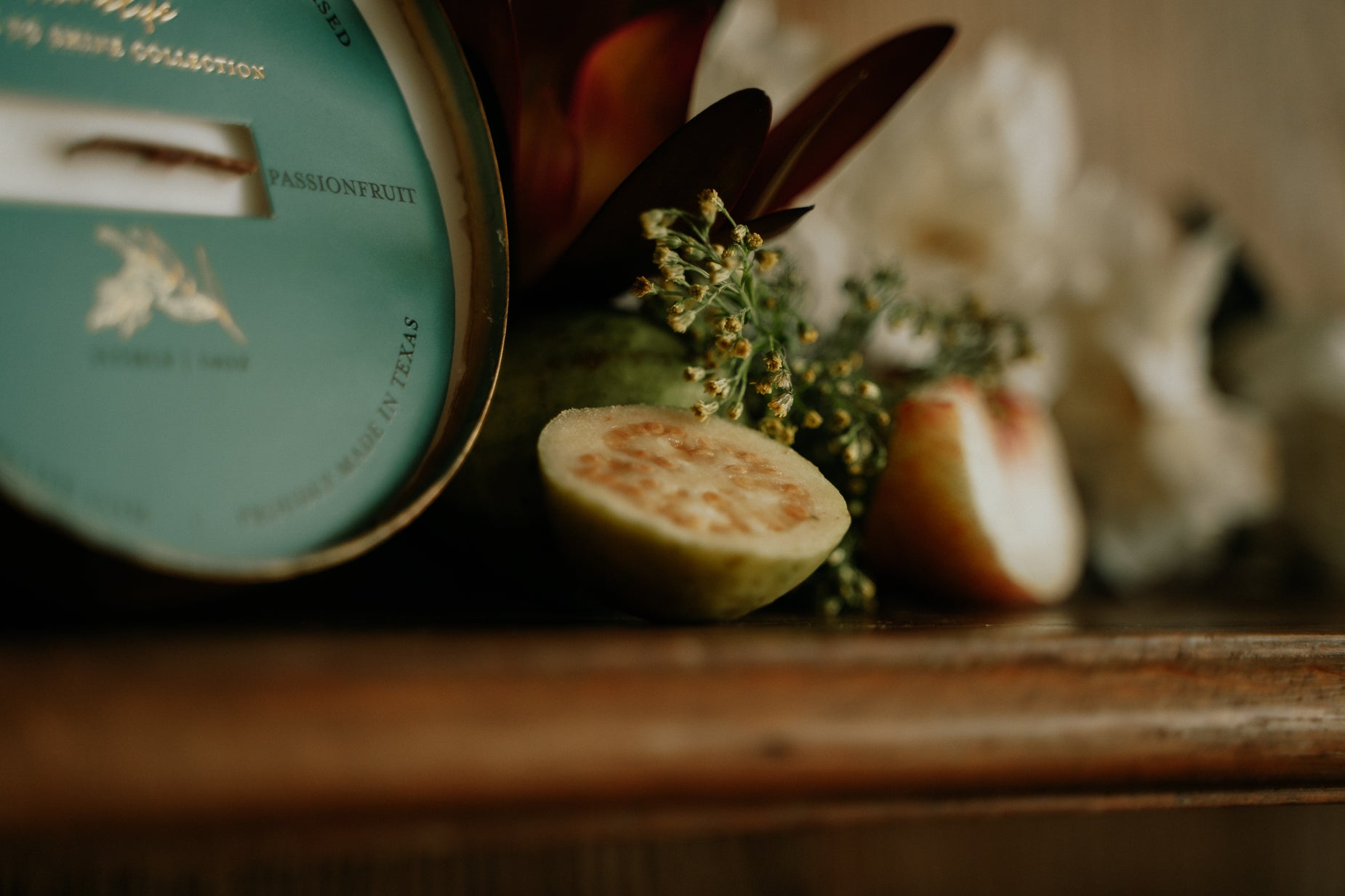 Sunset Guava & Passionfruit   l  Solid Brass 14oz Soy Candle