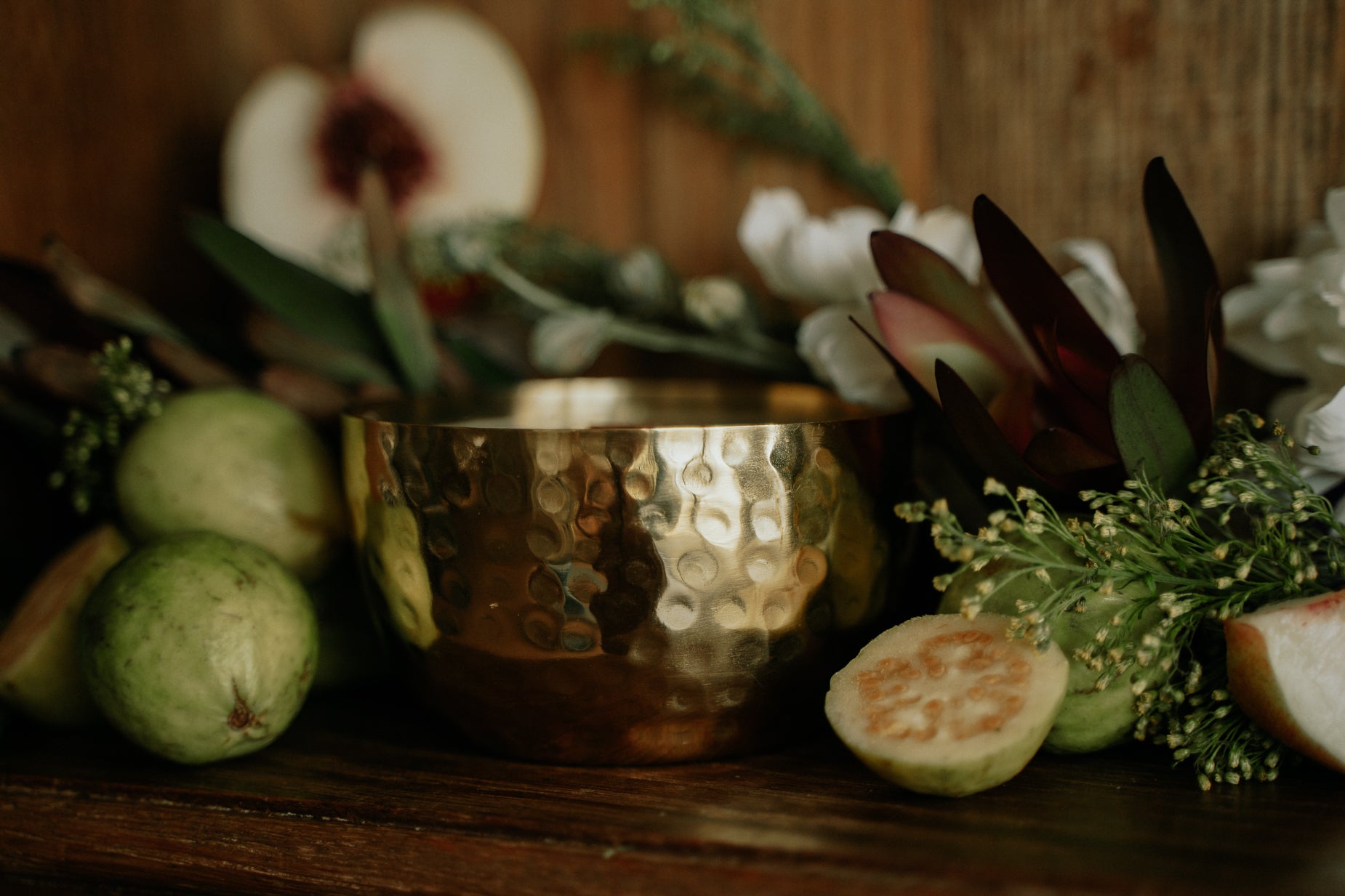 Sunset Guava & Passionfruit   l  Solid Brass 14oz Soy Candle