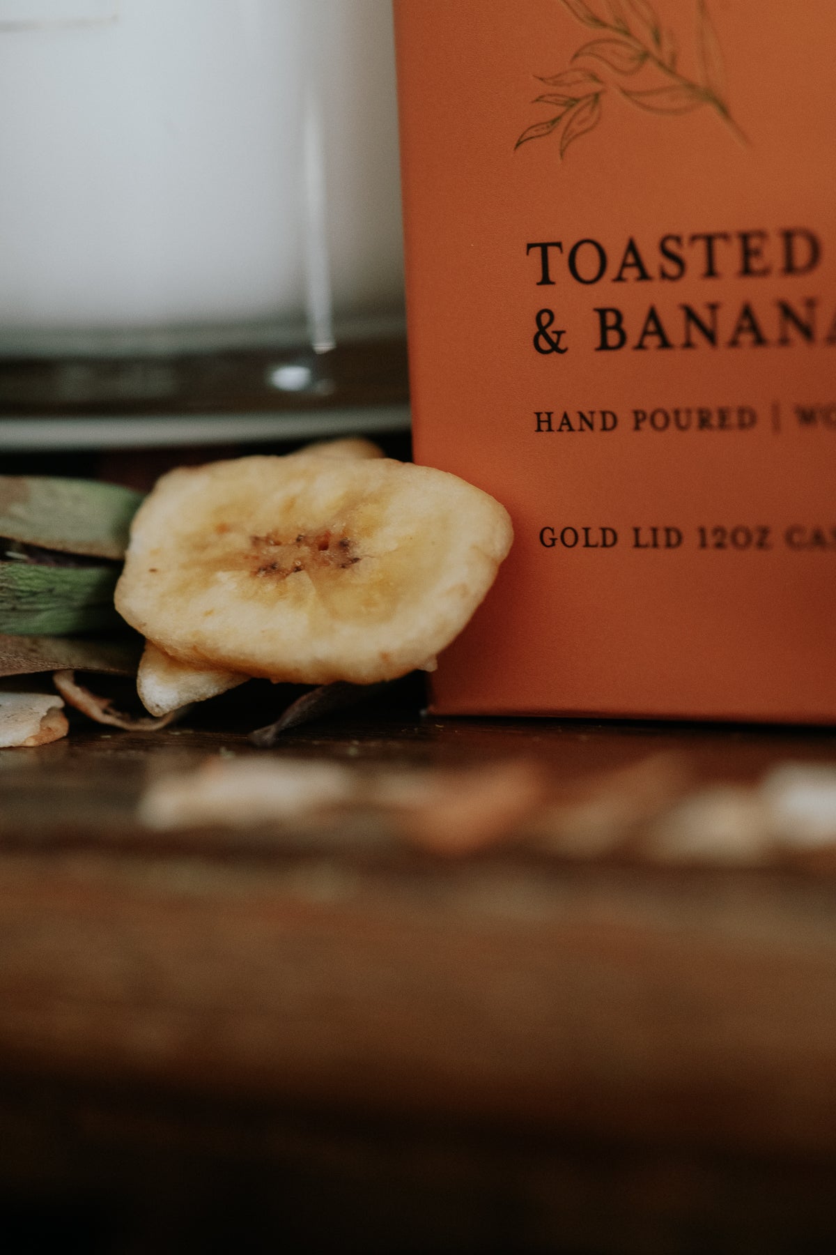 Toasted Coconut & Banana Nectar / Gold Lid Jar Candle / 12 oz