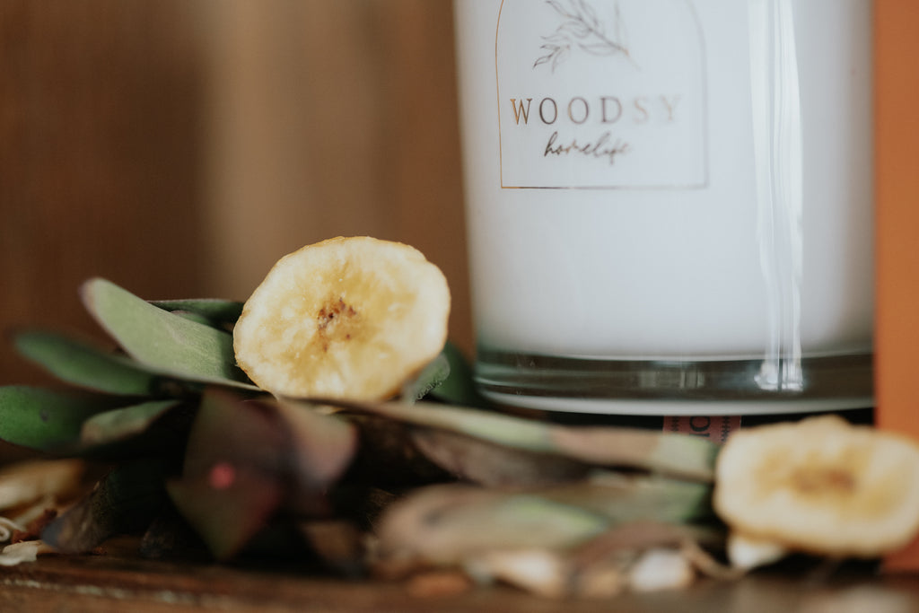 Toasted Coconut & Banana Nectar / Gold Lid Jar Candle / 12 oz