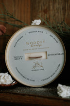 Vanilla Bean & Buttercream  l  Solid Brass 14oz Soy Candle