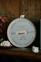 Vanilla Bean & Buttercream  l  Solid Brass 14oz Soy Candle