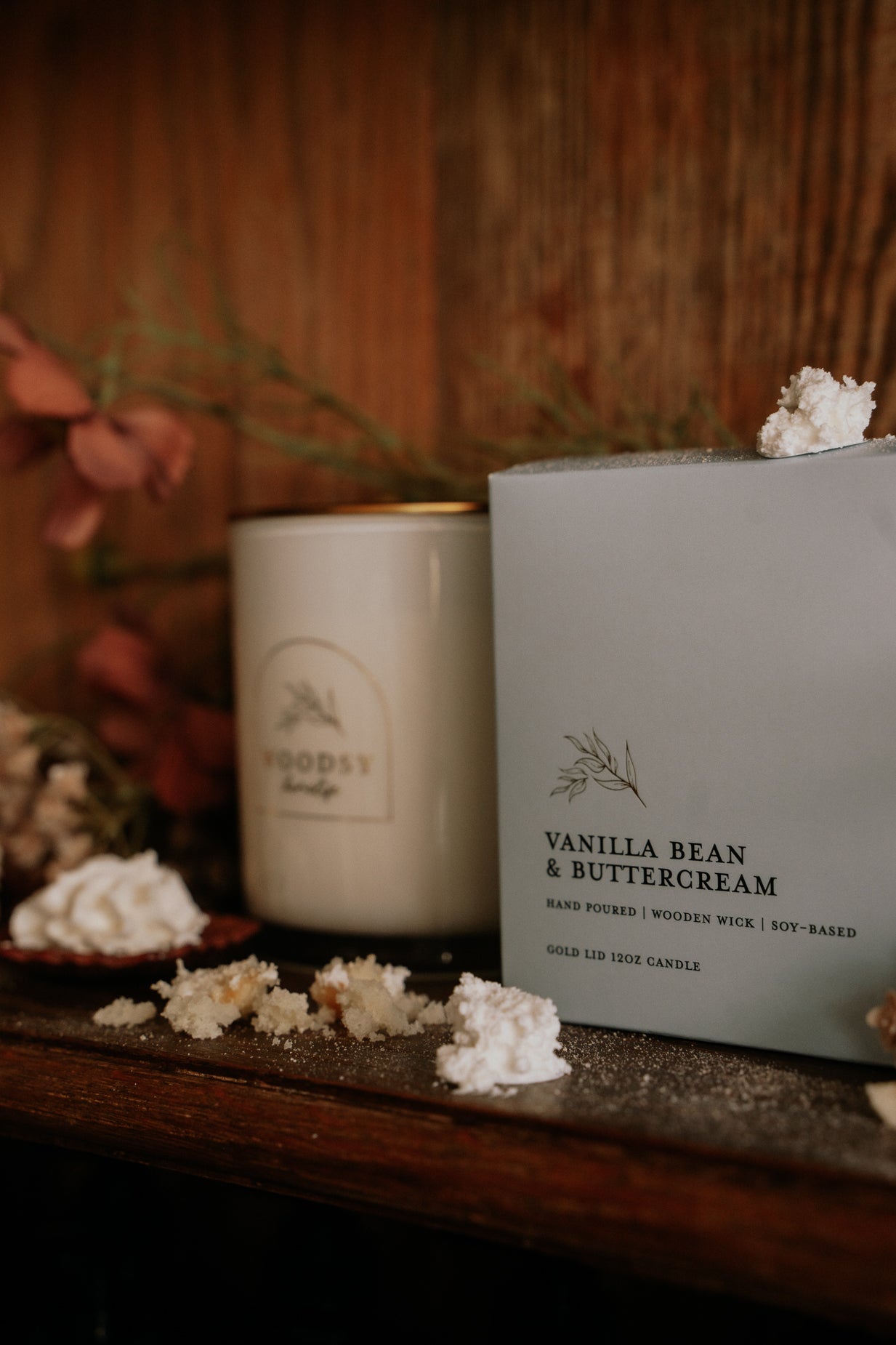 Vanilla Bean & Buttercream l Gold Lid Candle & Boutique Box