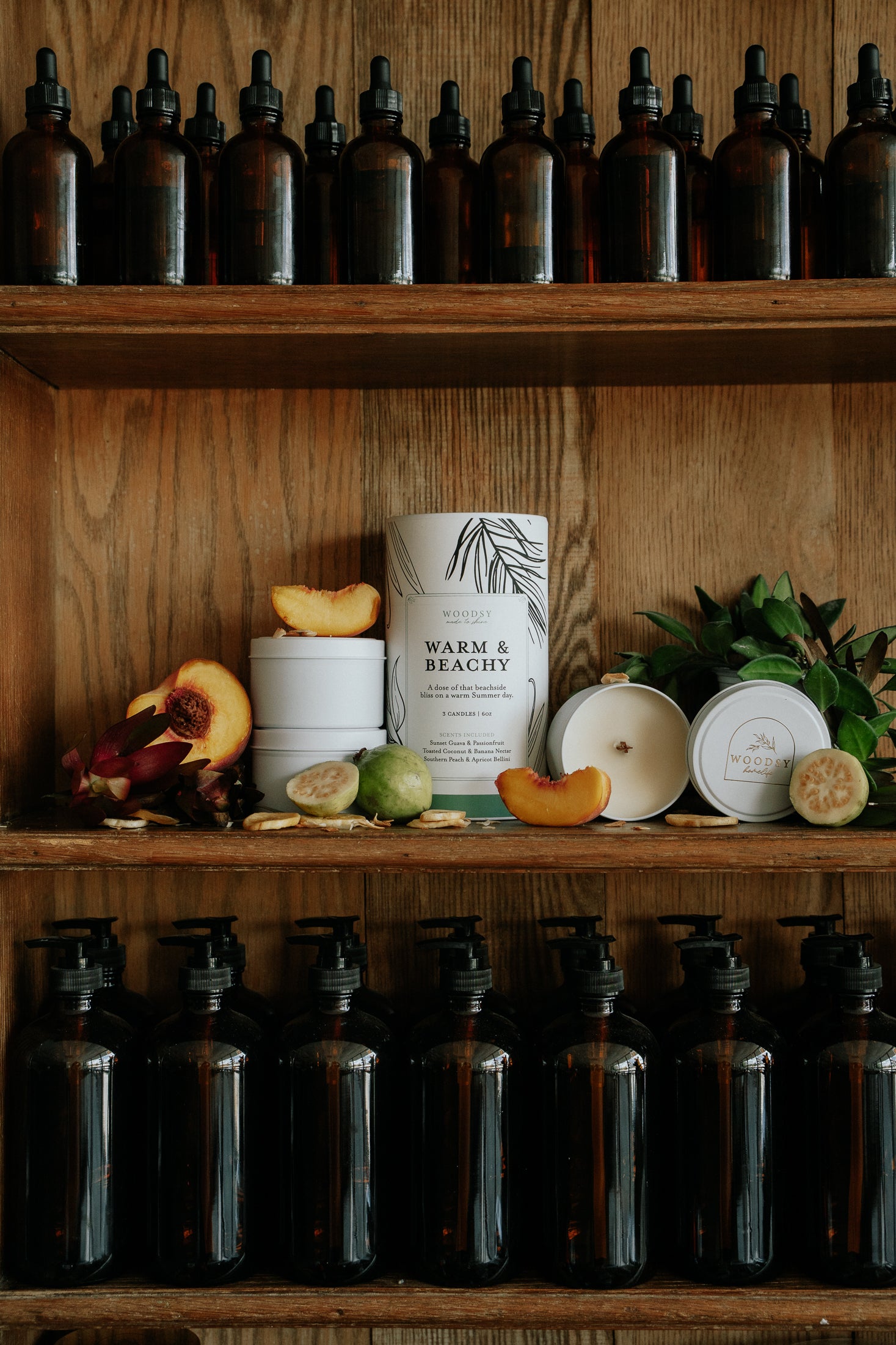 Warm & Beachy | 3 x 6oz Candle Gift Set | Toxin Free & Wooden Wick
