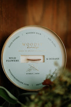 Wild Flowers & Oceans  l  Solid Brass 14oz Soy Candle