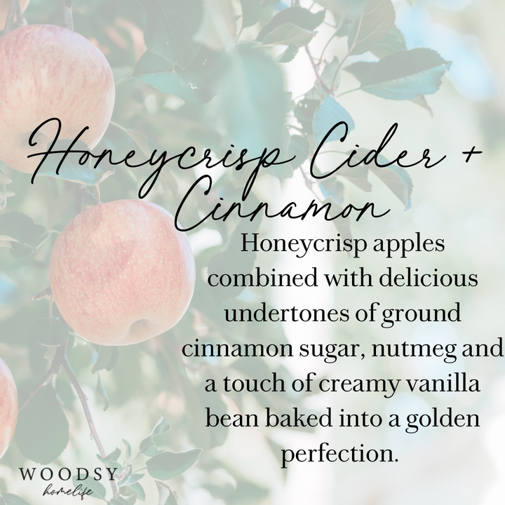 Honeycrisp Cider & Cinnamon- Gold Lid Candle /12oz/ WoodWick/ Soy